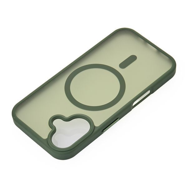Чехол для iPhone 16 матовый с Magsafe зеленый Matte id_20041 фото