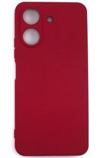 Силиконовый чехол для Xiaomi Redmi 13C / Poco C65 малиновый Soft Silicone Case Full (бампер) 2513668928 фото