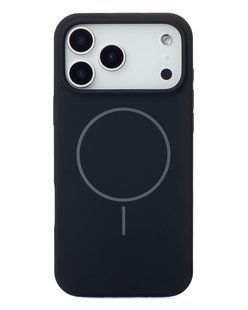 Силіконовий чохол з MagSafe для iPhone 18 Pro Max Slim Ring Silicone Case чорний id_21937 фото