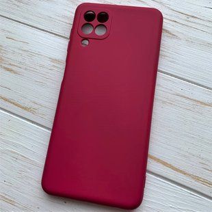 Силіконовий чохол для Samsung A22 4G (A225) малиновий Soft Silicone Case Full (бампер) 1586478028 фото