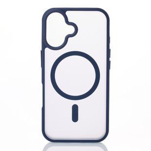 Чехол для iPhone 16 матовый с Magsafe синий Matte id_20042 фото