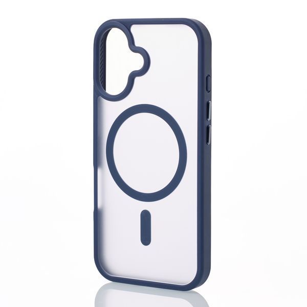 Чехол для iPhone 16 матовый с Magsafe синий Matte id_20042 фото
