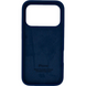 Силиконовый чехол для iPhone 18 Pro Max с закрытым низом Silicone Case темно синий Deep Navy 70 (бампер) id_21887 фото 2