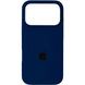 Силиконовый чехол для iPhone 18 Pro Max с закрытым низом Silicone Case темно синий Deep Navy 70 (бампер) id_21887 фото 1