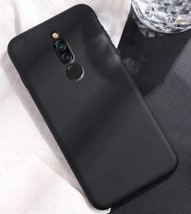 Черный чехол для Xiaomi Redmi 8 матовый ТПУ (бампер) 1390191433 фото