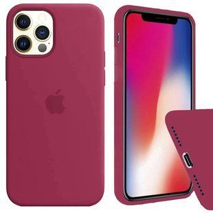 Силіконовий чохол для iPhone 11 Pro з закритим низом Silicone Case Full Малиновий Rose Red 37 (бампер) id_17770 фото