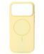 Силіконовий чохол з MagSafe для iPhone 18 Pro Max жовтий Slim Ring Soft id_21938 фото 1