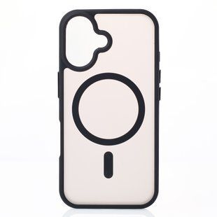 Чехол для iPhone 16 матовый с Magsafe черный Matte id_20044 фото