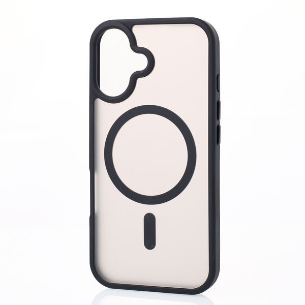 Чехол для iPhone 16 матовый с Magsafe черный Matte id_20044 фото