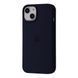 Силіконовий чохол для iPhone 15 з закритим низом темно синій Midnight Blue 8 Silicone Case (бампер) 2764470424 фото 1