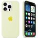 Силіконовий чохол для iPhone 13 Pro Max з закритим низом жовтий Cream Yellow 50 Silicone Case (бампер) id_20537 фото 1