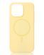 Силіконовий чохол з MagSafe для iPhone 15 Slim Ring Soft світло жовтий id_21072 фото 1