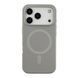 Силіконовий чохол з MagSafe для iPhone 18 Pro Slim Ring Silicone Case темно сірий id_21954 фото 1