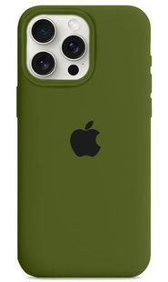 Силиконовый чехол для iPhone 12 / 12 Pro с закрытым низом хаки Army Green 48 Silicone Case (бампер) 1486936195 фото