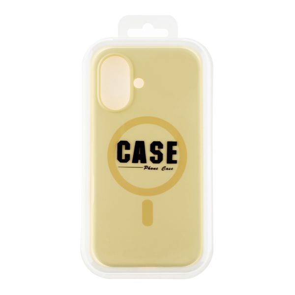 Силиконовый чехол з MagSafe для iPhone 16 Slim Ring Soft желтый id_20768 фото