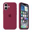 Силиконовый чехол для iPhone 17 с закрытым низом Silicone Case малиновый Rose Red 37 (бампер)