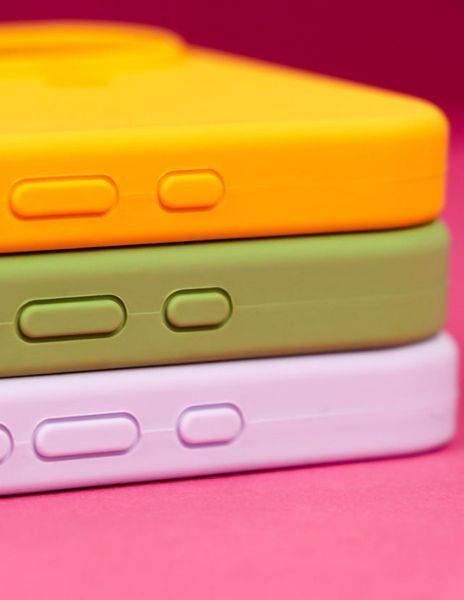 Силіконовий чохол для iPhone 14 Pro з закритим низом Silicone Case рожевий Pink 12 (бампер) id_20539 фото