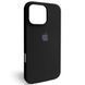Силіконовий чохол для iPhone 16 Pro Max з закритим низом Silicone Case чорний Black 18 (бампер) id_16042 фото 1