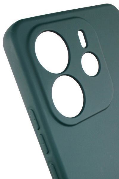 Силиконовый чехол для Xiaomi Redmi Note 14 4G темно зеленый Soft Silicone Case Full (бампер) 2618423729 фото