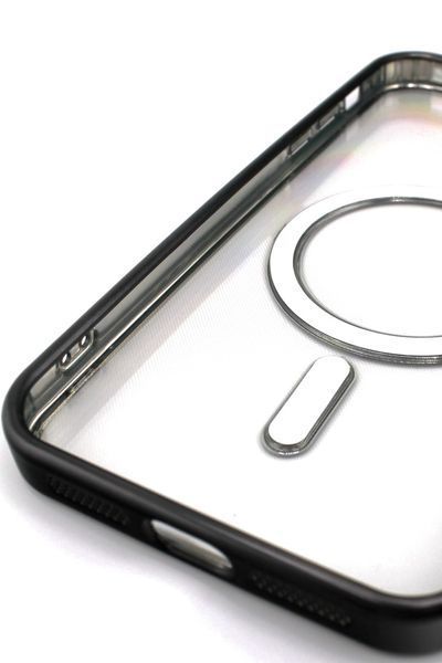 Чохол для iPhone 15 Pro з MagSafe Metallic (TPU+PC) чорний 2231467232 фото