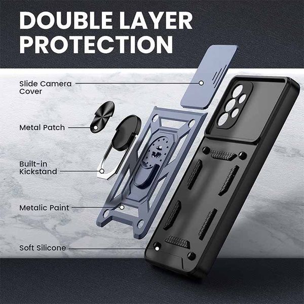 Противоударный чехол для Samsung A23 (A235) с защитой камеры Defender (синий) 2743707403 фото