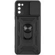 Противоударный чехол для Samsung A02s / A03s (A027 / A037) с защитой камеры Defender (черный)