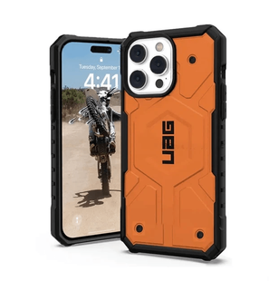 Чохол для iPhone 14 Pro протиударний з Magsafe UAG Pathfinder оранжевий id_20723 фото