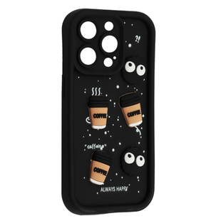 Силиконовый чехол для iPhone 11 Pro Max черный Cookie 3D Coffee-n-Sweets (бампер) id_18082 фото