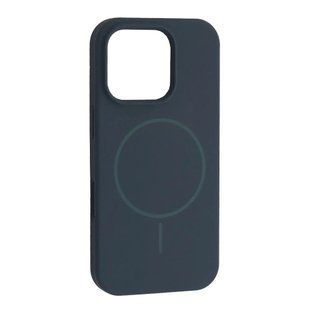 Силіконовий чохол з MagSafe для iPhone 14 Pro Slim Ring Soft темно синій id_21249 фото