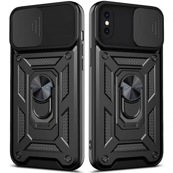 Противоударный чехол для iPhone X / XS (10) с защитой камеры Defender (черный) 2762797919 фото
