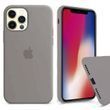 Силіконовий чохол для iPhone 11 Pro Max з закритим низом сірий Pebble 23 Silicone Case (бампер)
