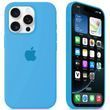 Силіконовий чохол для iPhone 15 Pro з закритим низом Silicone Case блакитний Blue 16 (бампер)