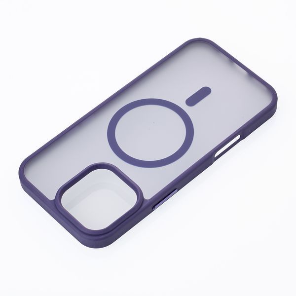 Чехол для iPhone 13 Pro Max матовый с Magsafe темно фиолетовый Matte id_21148 фото