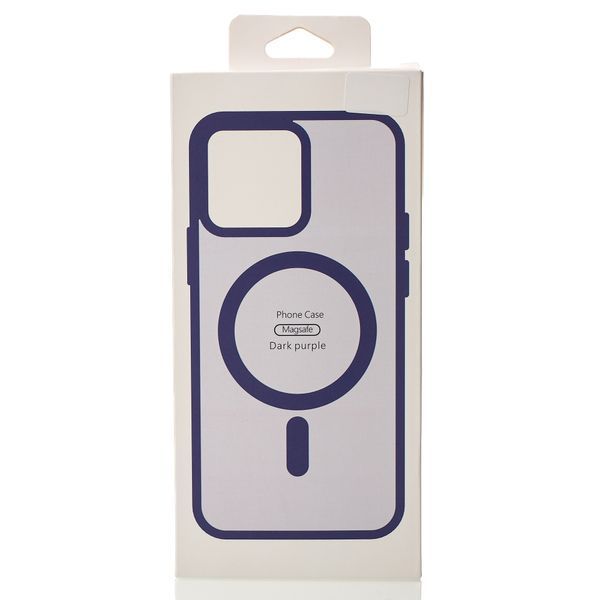 Чехол для iPhone 13 Pro Max матовый с Magsafe темно фиолетовый Matte id_21148 фото