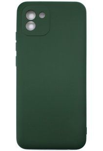 Силиконовый чехол для Samsung A03 (A035) темно зеленый Soft Silicone Case Full (бампер) 1586477304 фото
