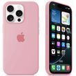 Силиконовый чехол для iPhone 16 Pro с закрытым низом Silicone Case розовый Light Pink 6 (бампер)