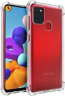Прозорий чохол для Samsung A21s (A217) ударостійкий силіконовий Shockproof (бампер) 1290917577 фото