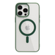 Прозорий чохол для iPhone 15 Pro з MagSafe Color темно зелений (TPU+PC) id_17424 фото 1