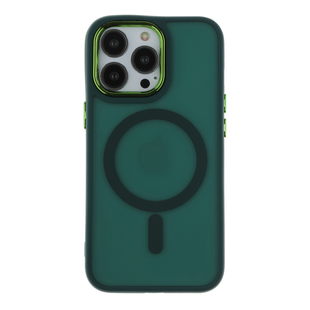 Чохол для iPhone 14 Pro з Magsafe Colourful темно зелений id_17430 фото
