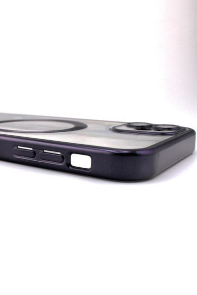 Чохол для iPhone 15 з MagSafe Metallic (TPU+PC) темно фіолетовий 2231467199 фото