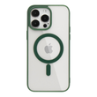 Прозорий чохол для iPhone 14 Pro з MagSafe Color темно зелений (TPU+PC)