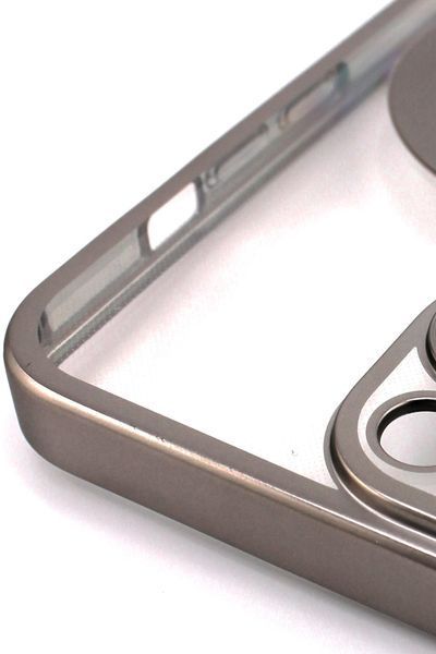 Чехол для iPhone 13 Pro Max з MagSafe Metallic (TPU+PC) серебряный id_17431 фото