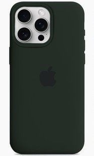 Силіконовий чохол для iPhone 13 Pro Max з закритим низом Темно-зелений Cyprus Green 64 Silicone Case (бампер) 2629091566 фото