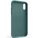 Силіконовий чохол для iPhone XR з закритим низом сіро зелений Pine Green 58 Silicone Case (бампер) id_16060 фото 2