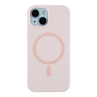 Силіконовий чохол з MagSafe для iPhone 15 Slim Ring Soft рожевий id_20793 фото