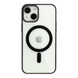 Прозорий чохол для iPhone 15 з MagSafe Color чорний (TPU+PC) id_17383 фото 1
